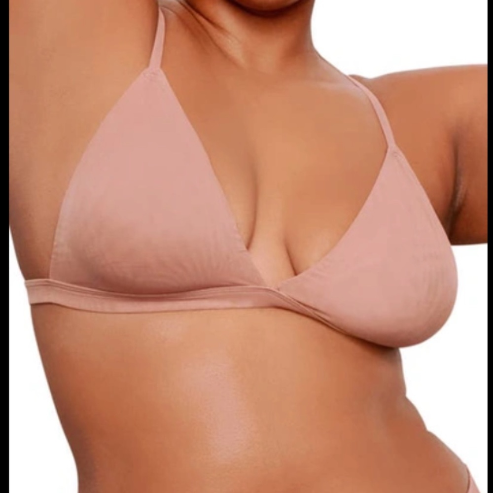 Skims Mesh Triangle Bra - Rose Clay - Small